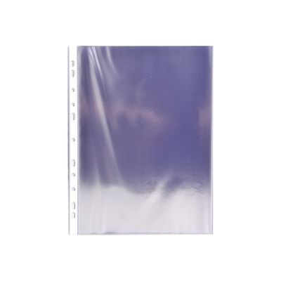 Exacompta - 100 Pochettes perforées (étui carton) - A4 - 8/100 - cristal