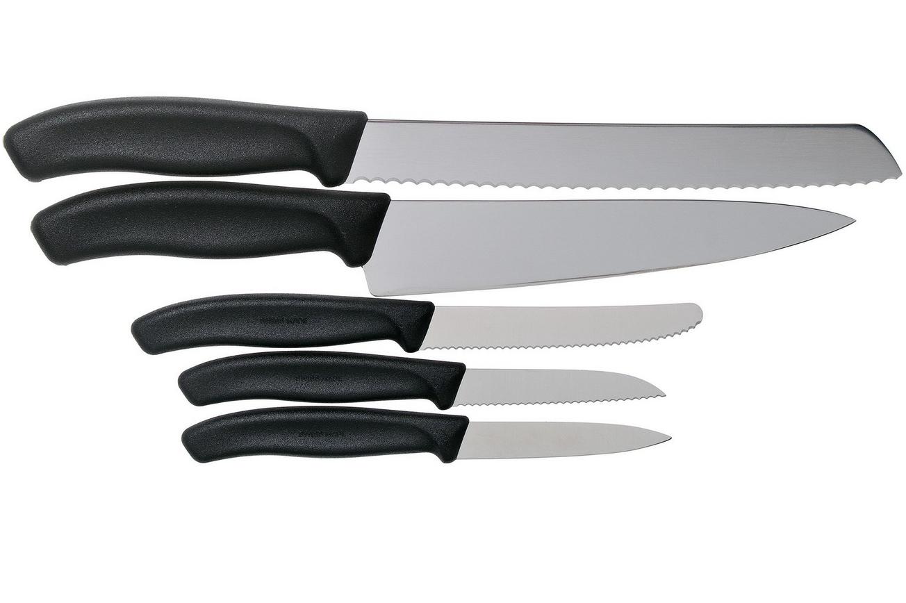 Victorinox SwissClassic 6.7133.5G 5-delige keukenmessenset, zwart