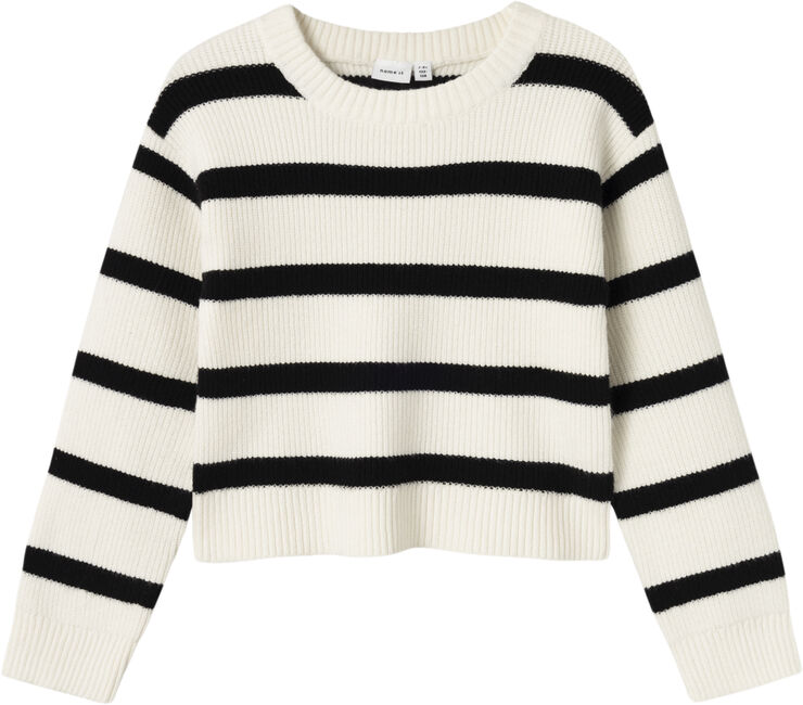 Name It NKFNILLA LS SHORT KNIT Jet stream/w. black stripes
