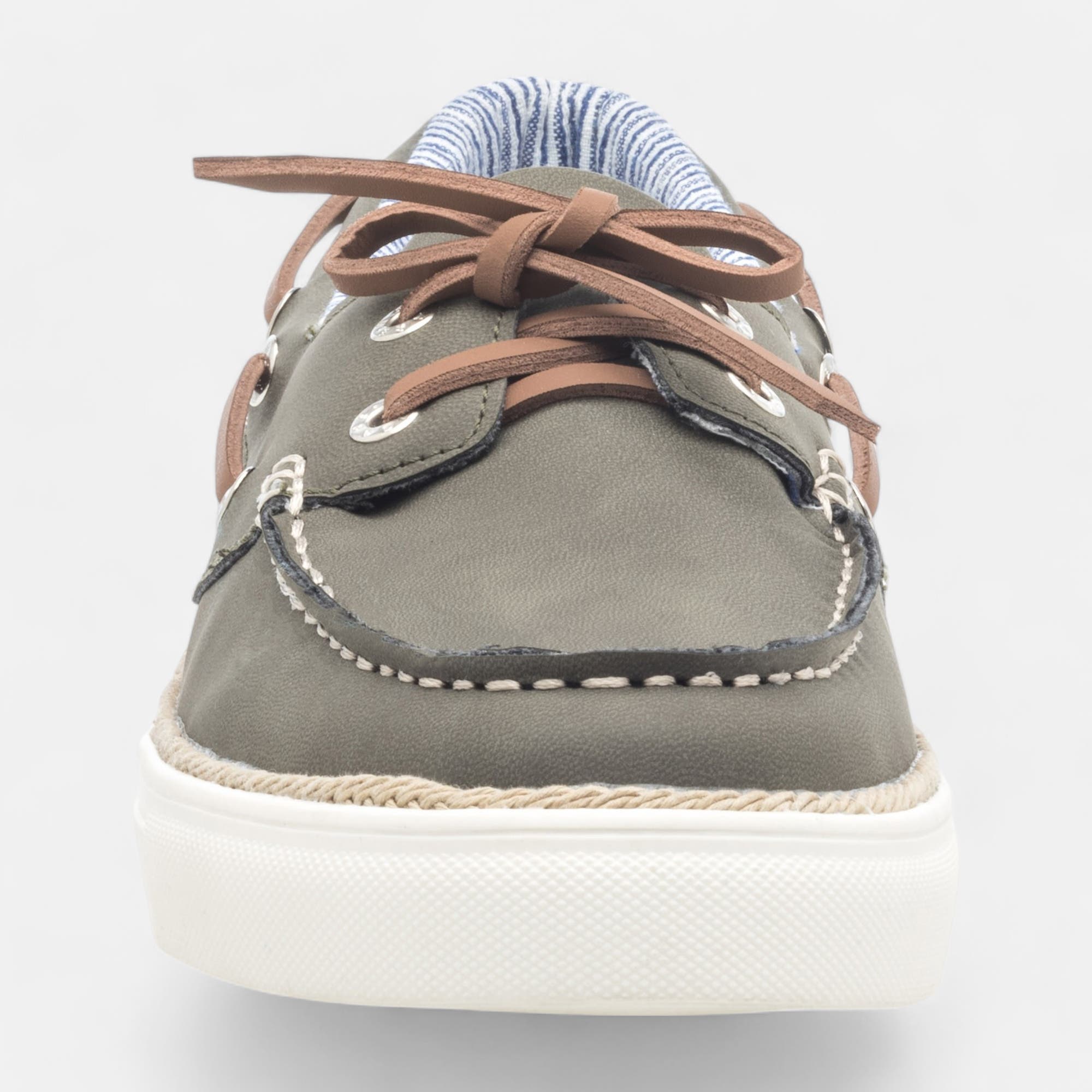 Chaussures bateau Homme kaki