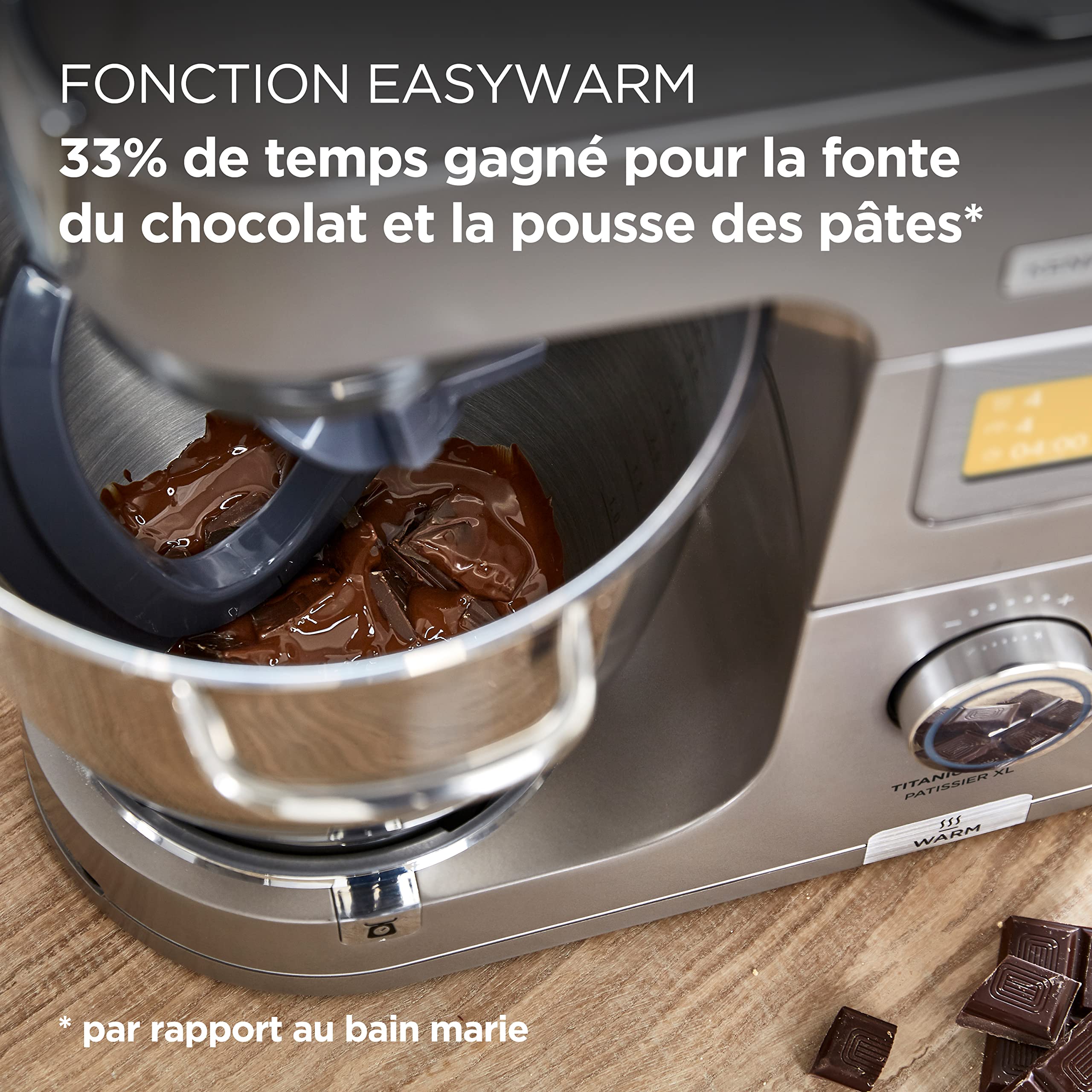 Kenwood Titanium Chef Patissier XL KWL90.034SI, Robot Patissier Balance Intégrée, Batteur K, Pétrin, Fouet, Batteur Souple, Deux Bols, Couvercle Anti-