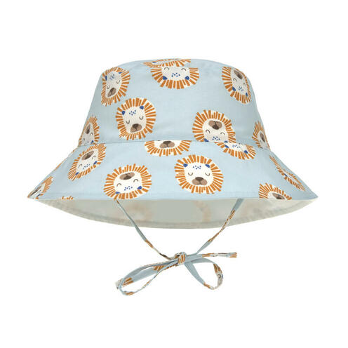 Chapeau réversible anti-UV 19-36 mois lion - Bleu poudré - LASSIG