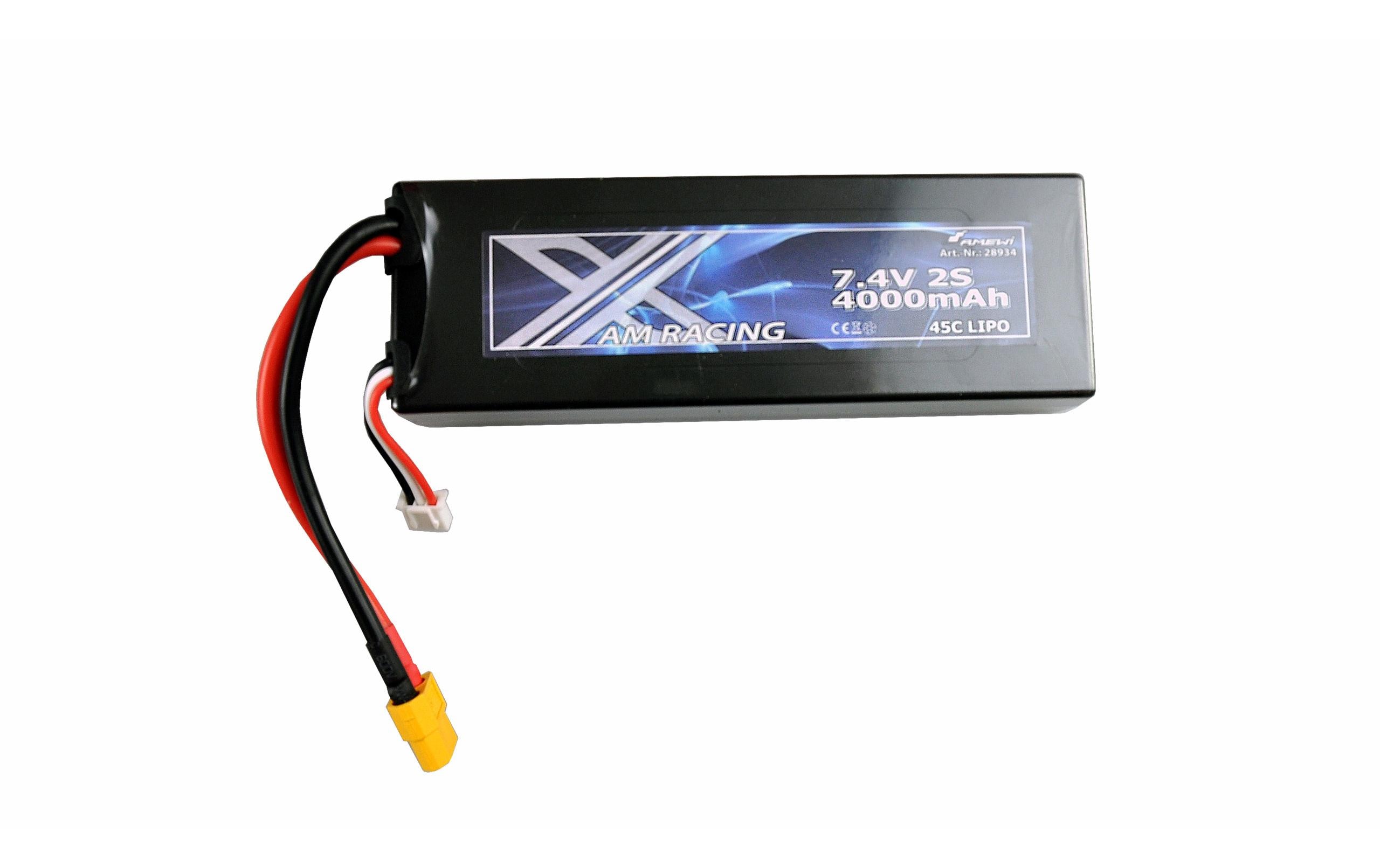 RC-Akku LiPo 4000 mAh 7.4 V 45C XT60Hardcase 2S LiPo Akku mit XT60 Stecker