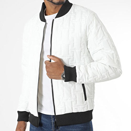 Veste Bomber Réversible Blanc