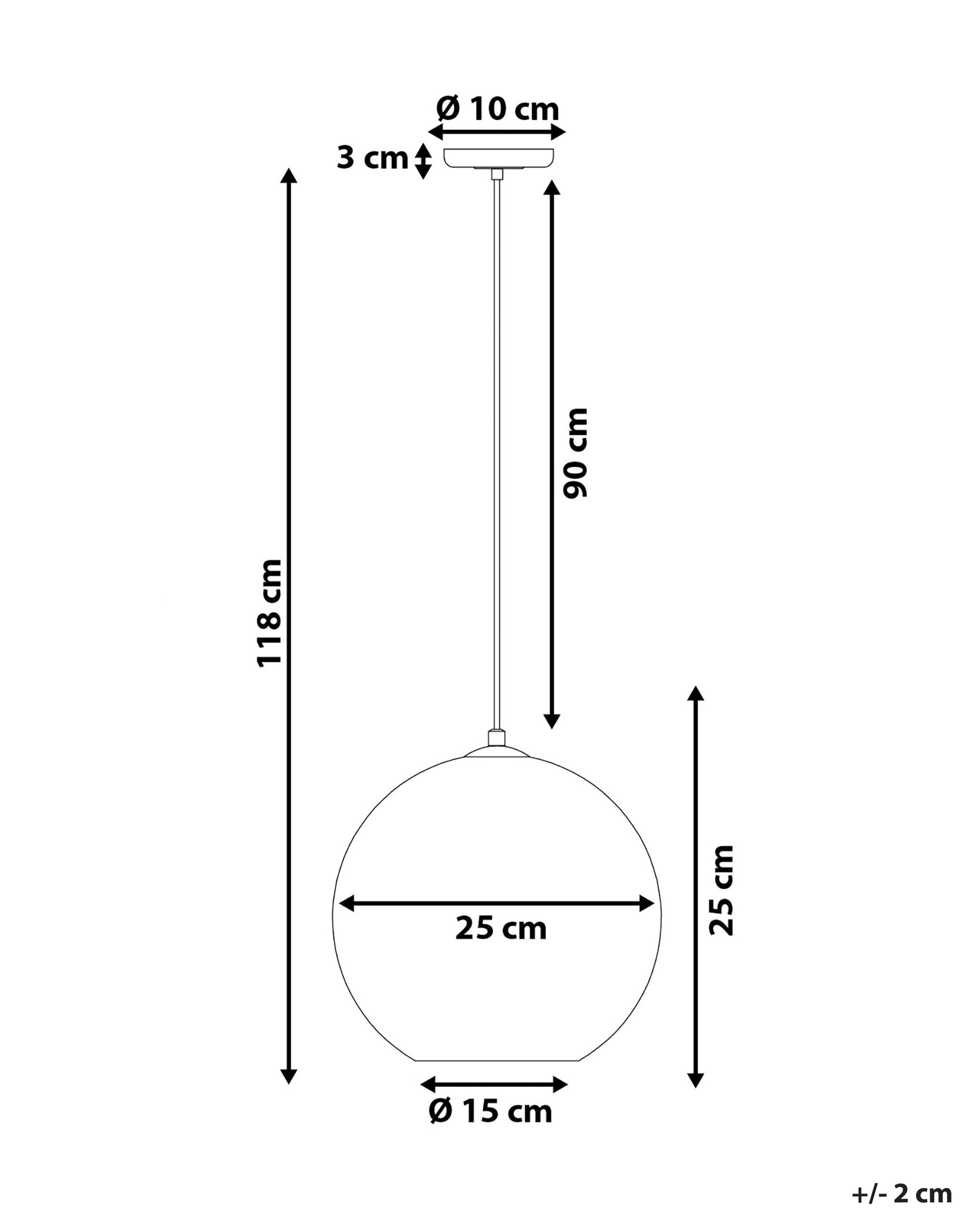 Hanglamp SESSERA Glas Koper