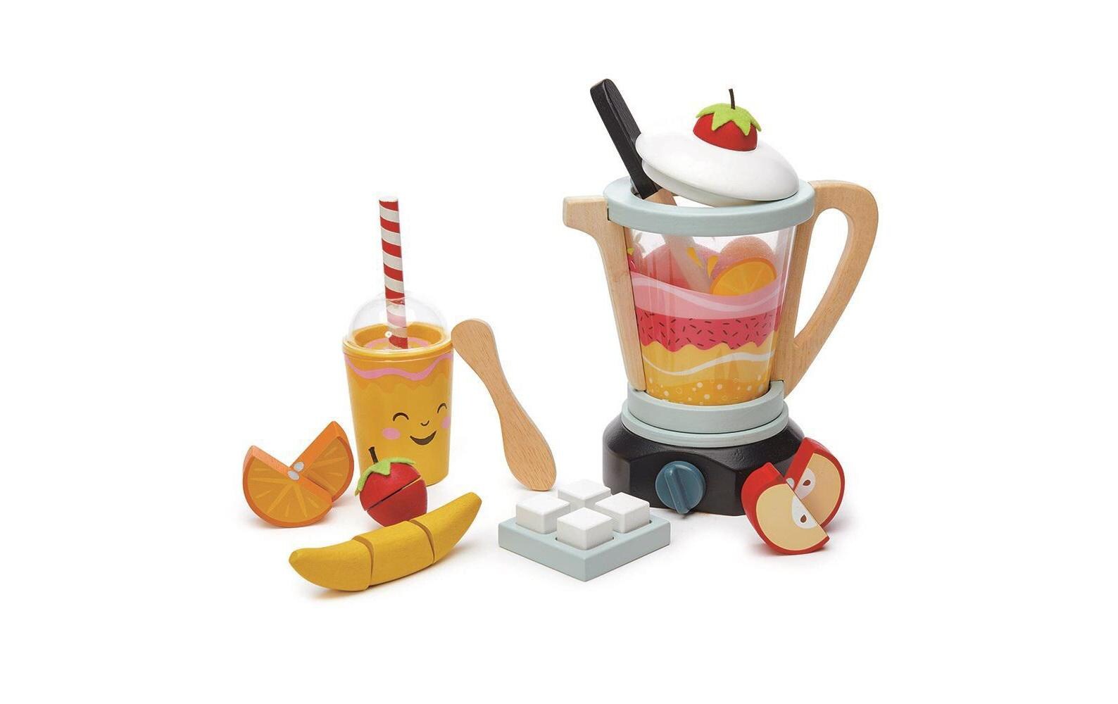 Spiel-Haushaltsgerät Smoothie-Mixer grossSmoothies zum Mitnehmen im Becher mit gestreiftem Strohhalm
