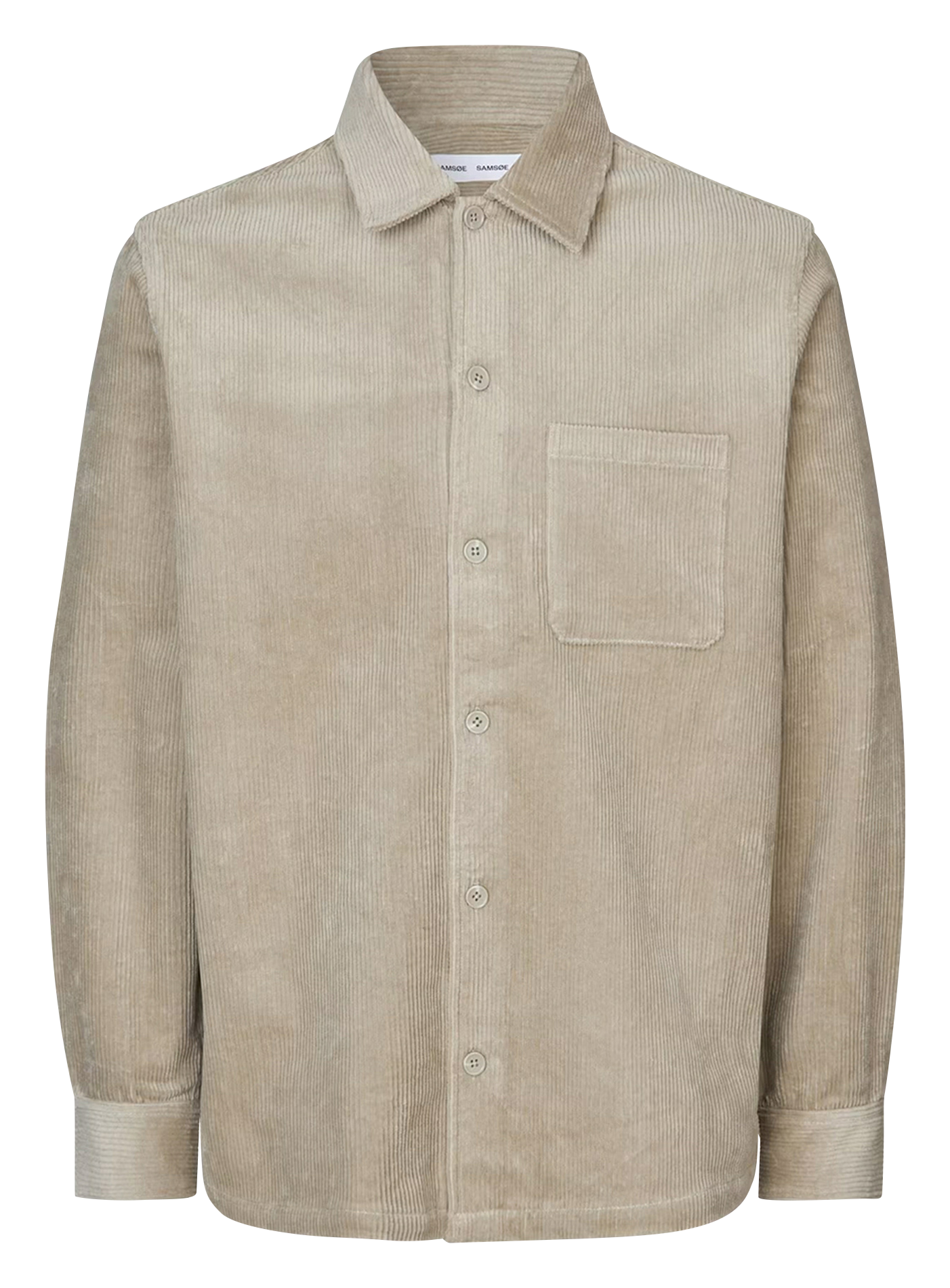 DAMON - Surchemise col classique en coton organique | Beige