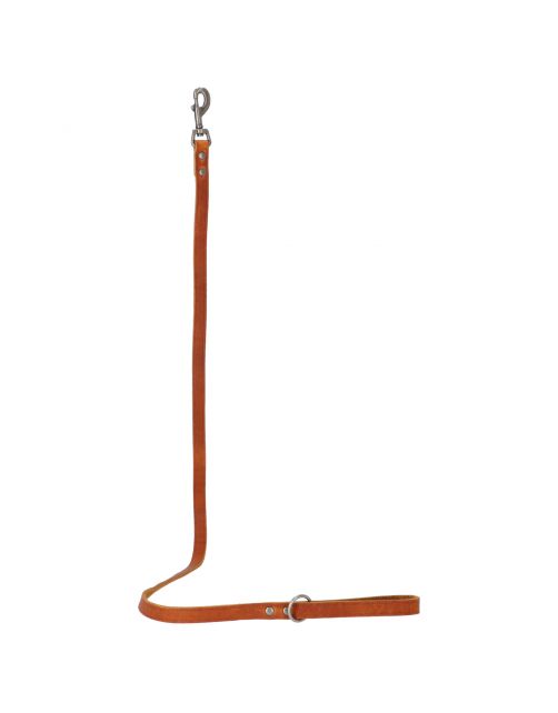 Adori Looplijn Vetleder Met Print - Hondenriem - 130x1.8 cm Cognac M\/L