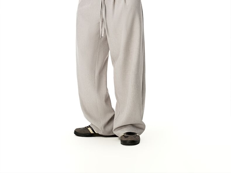 Newin - Losse linnen broek met rechte pijpen