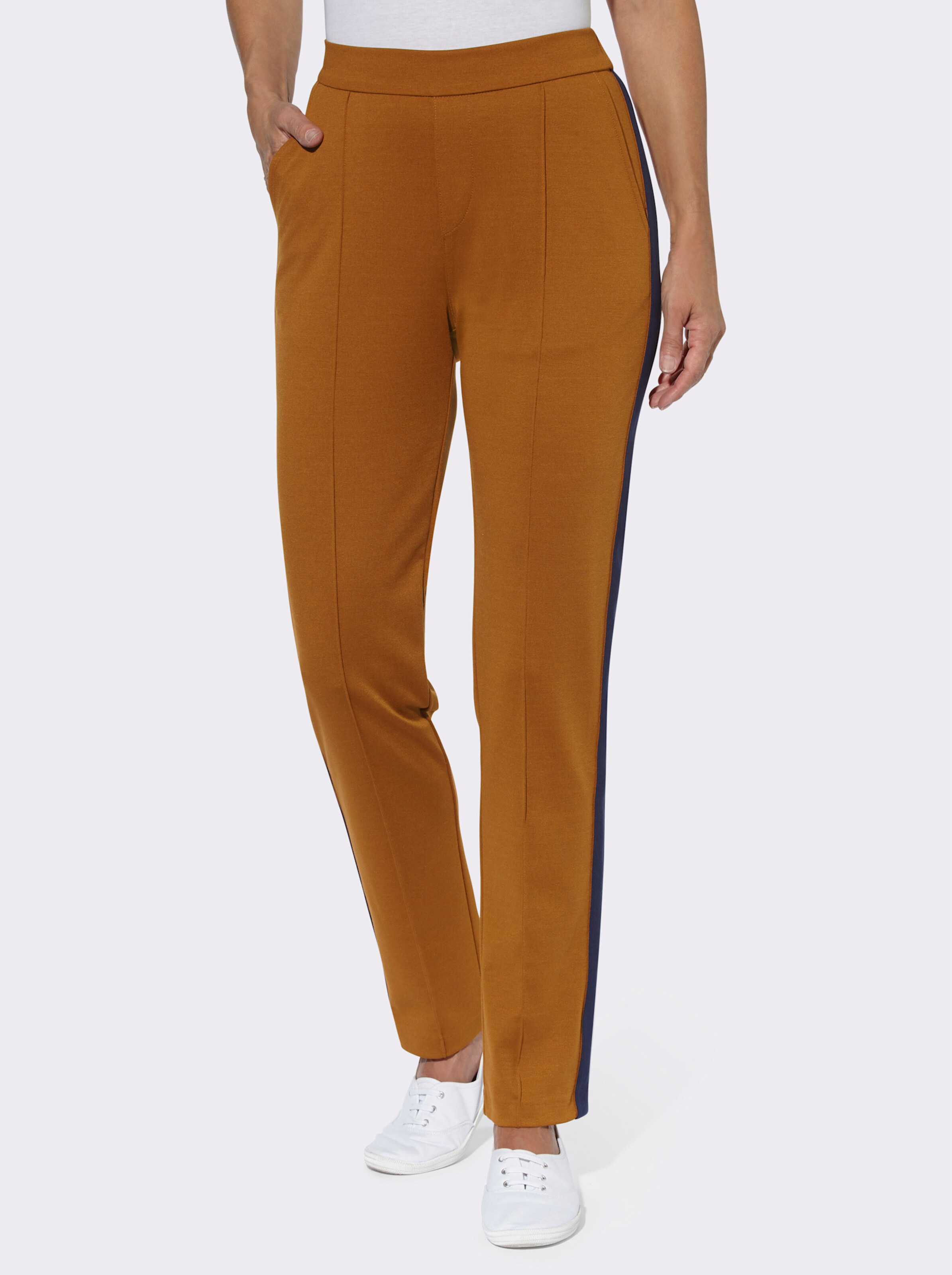 Jerseyhose mit Galonstreifen