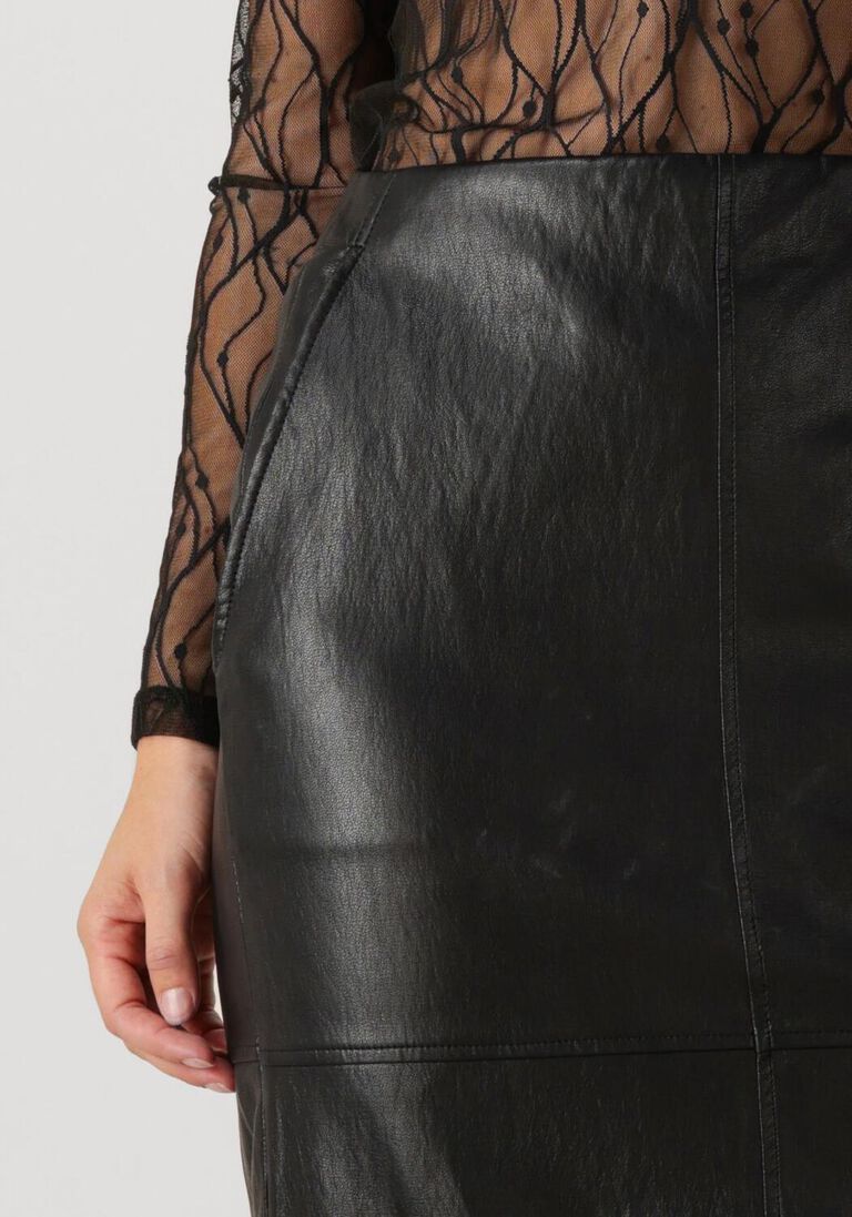 zwarte co'couture midirok gitt floor skirt