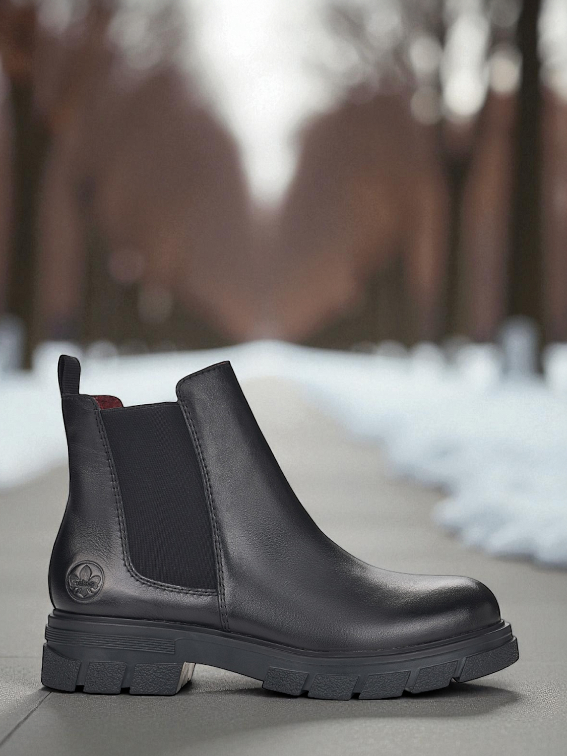 Rieker Levina Leather Chelsea Fleecefôret