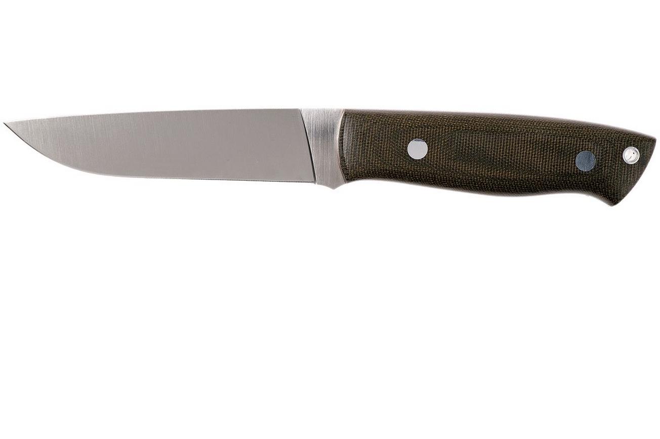 Brisa Trapper 115 Green Canvas Micarta Elmax Flat 2066 bushcraftmes