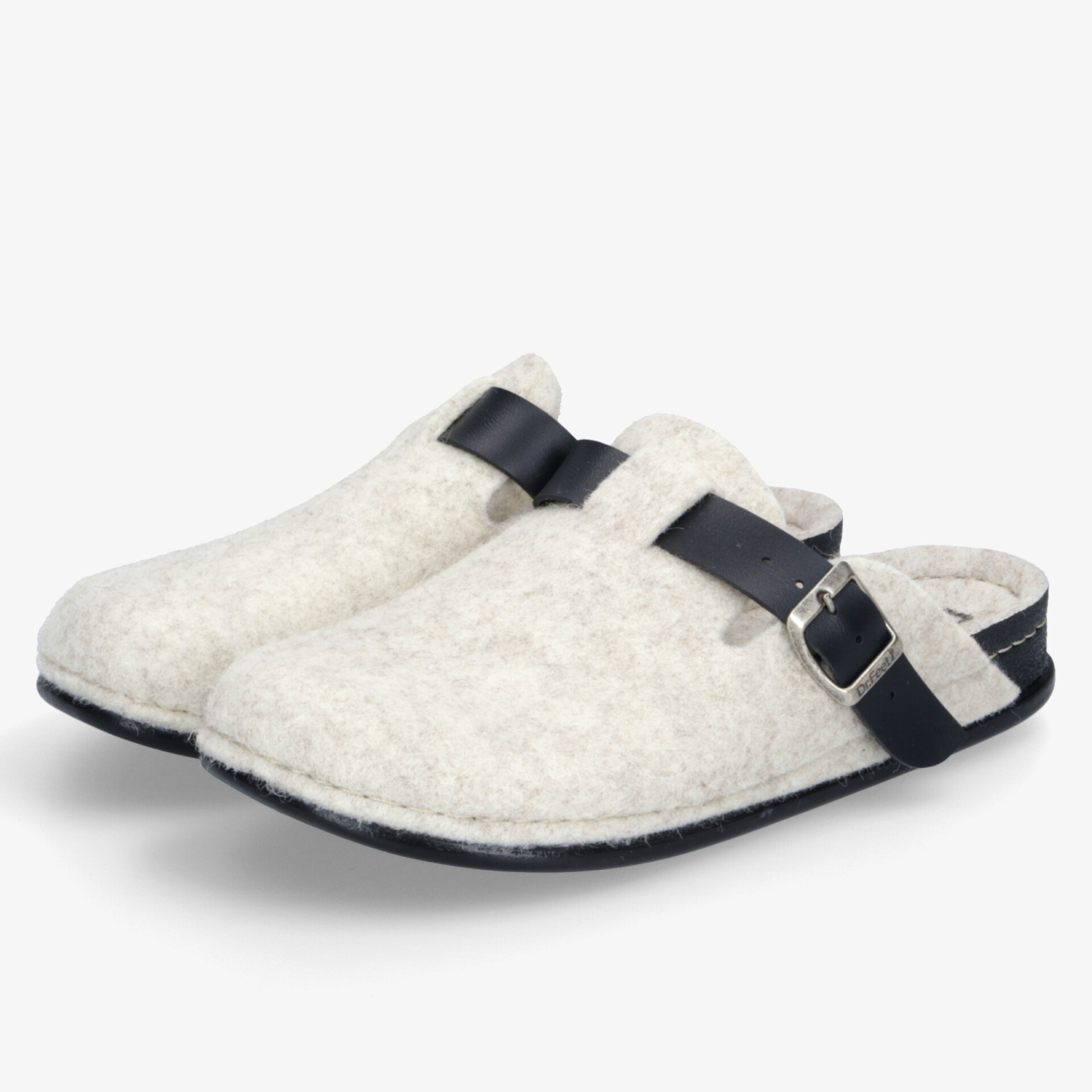 Dr. Feet Damen Hausschuhe grau