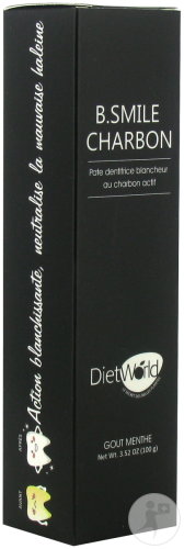 DietWorld B. Smile Pâte Dentifrice Blancheur Au Charbon Actif Tube 100g