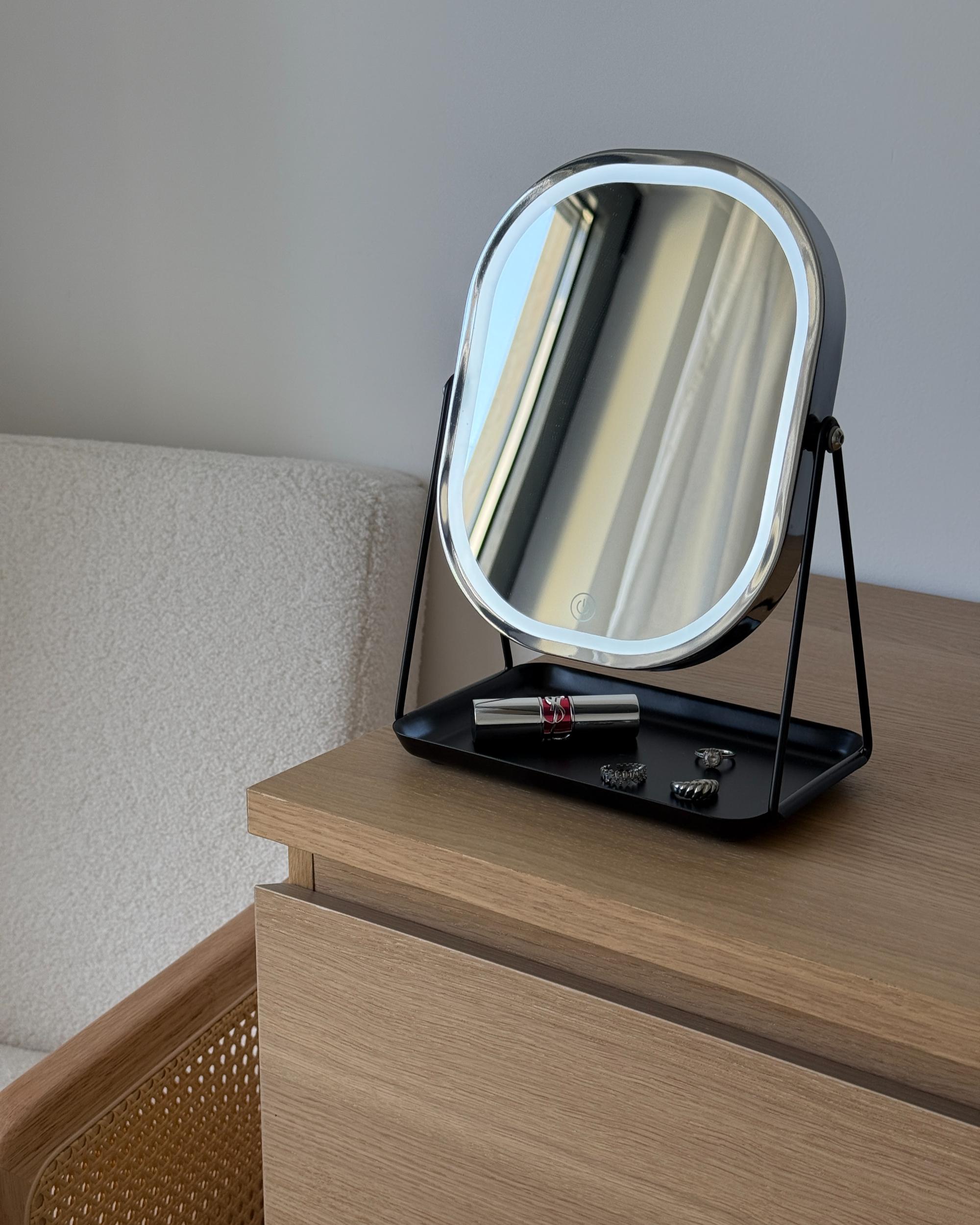 Make-up spiegel LED DORDOGNE Zilver