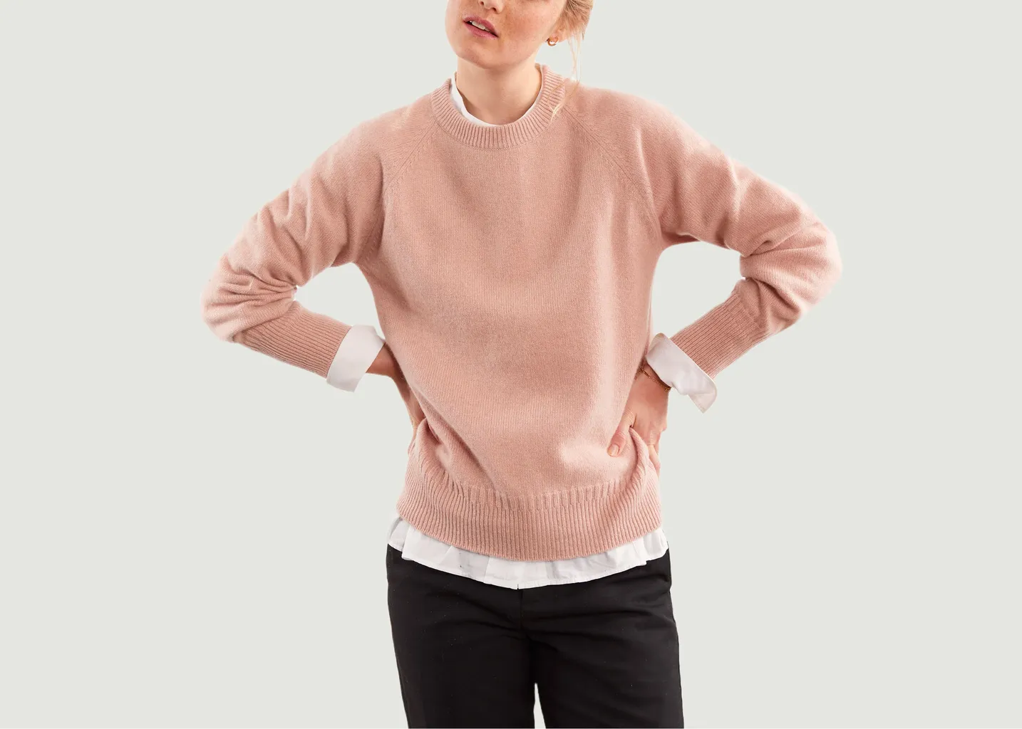 Pull col rond en cachemire Tricot