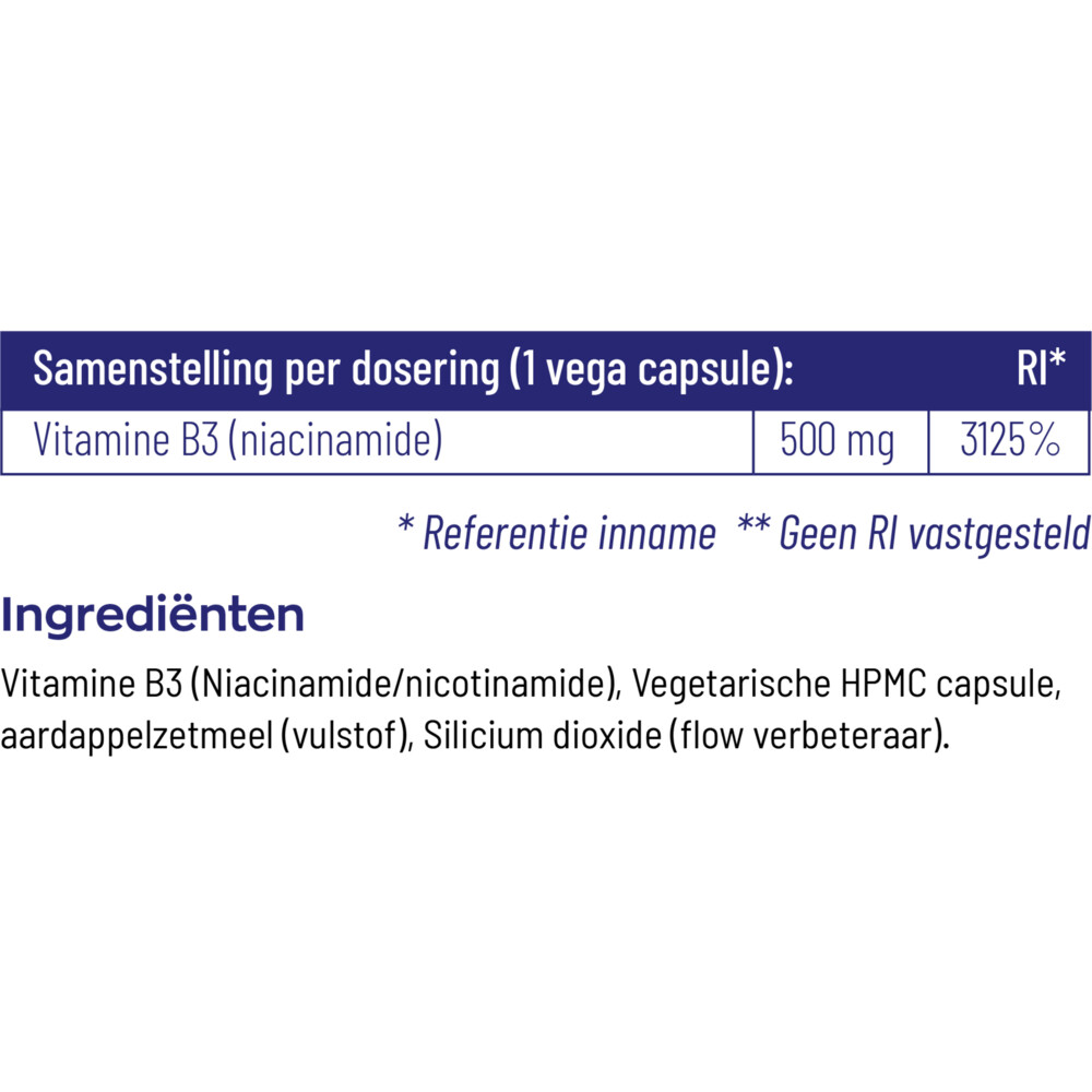 Vitakruid B3 Niacinamide 500 mg 90 capsules