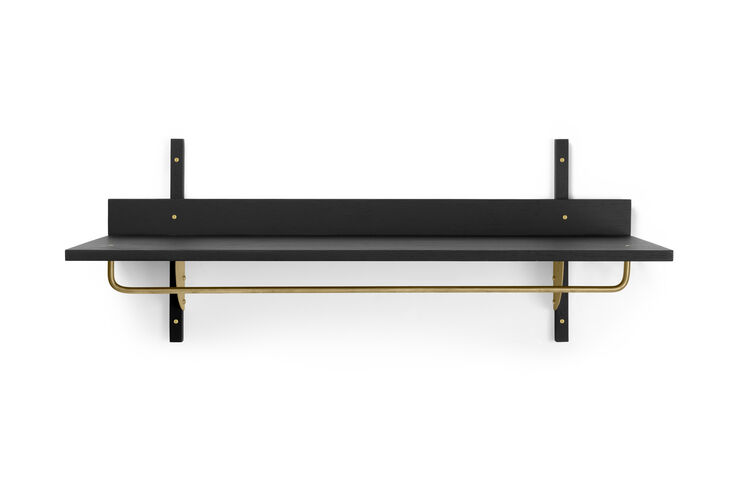 ferm LIVING Sector Rack Shelf - Black Ash/Brass Black ash/brass