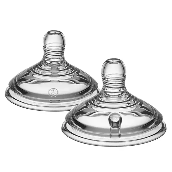 Tetina Tommee Tippee Closer To Nature de Fluxo Rápido, Pacote com 2 unidades