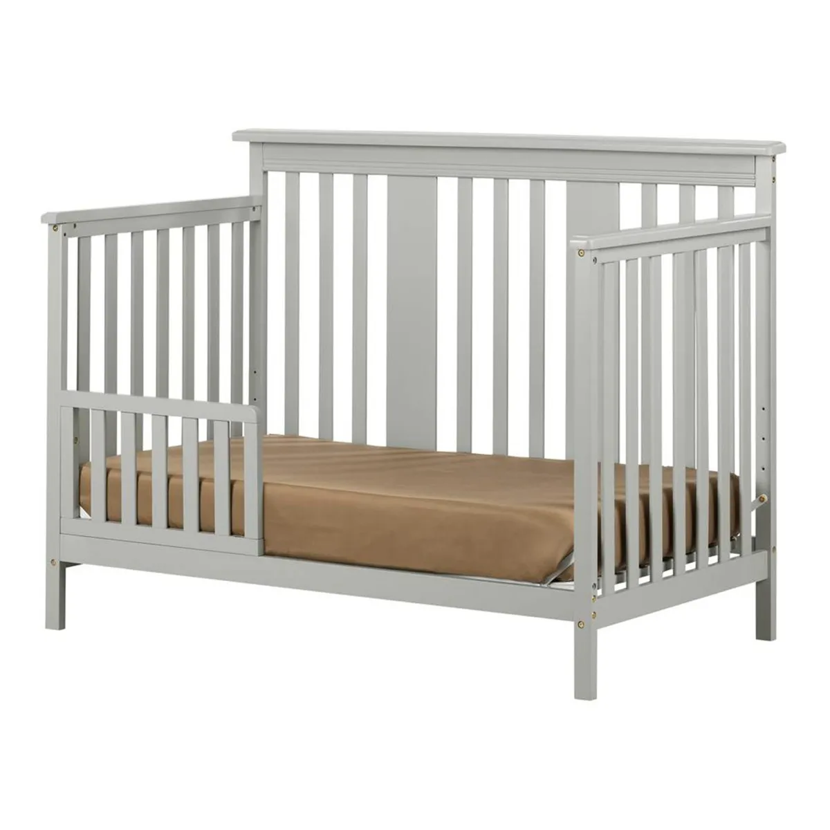 South Shore Cotton Candy Couchette 4 hauteurs avec barrière de transition - Gris Clair