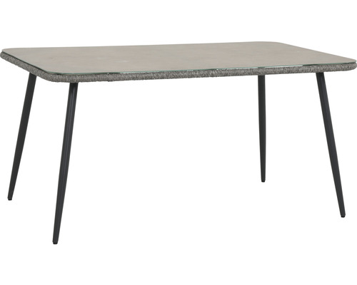 Garden Place Eetkamerset Paula 6-zits bestaande uit: 6 stoelen, tafel, inclusief kussens (grijze stof)