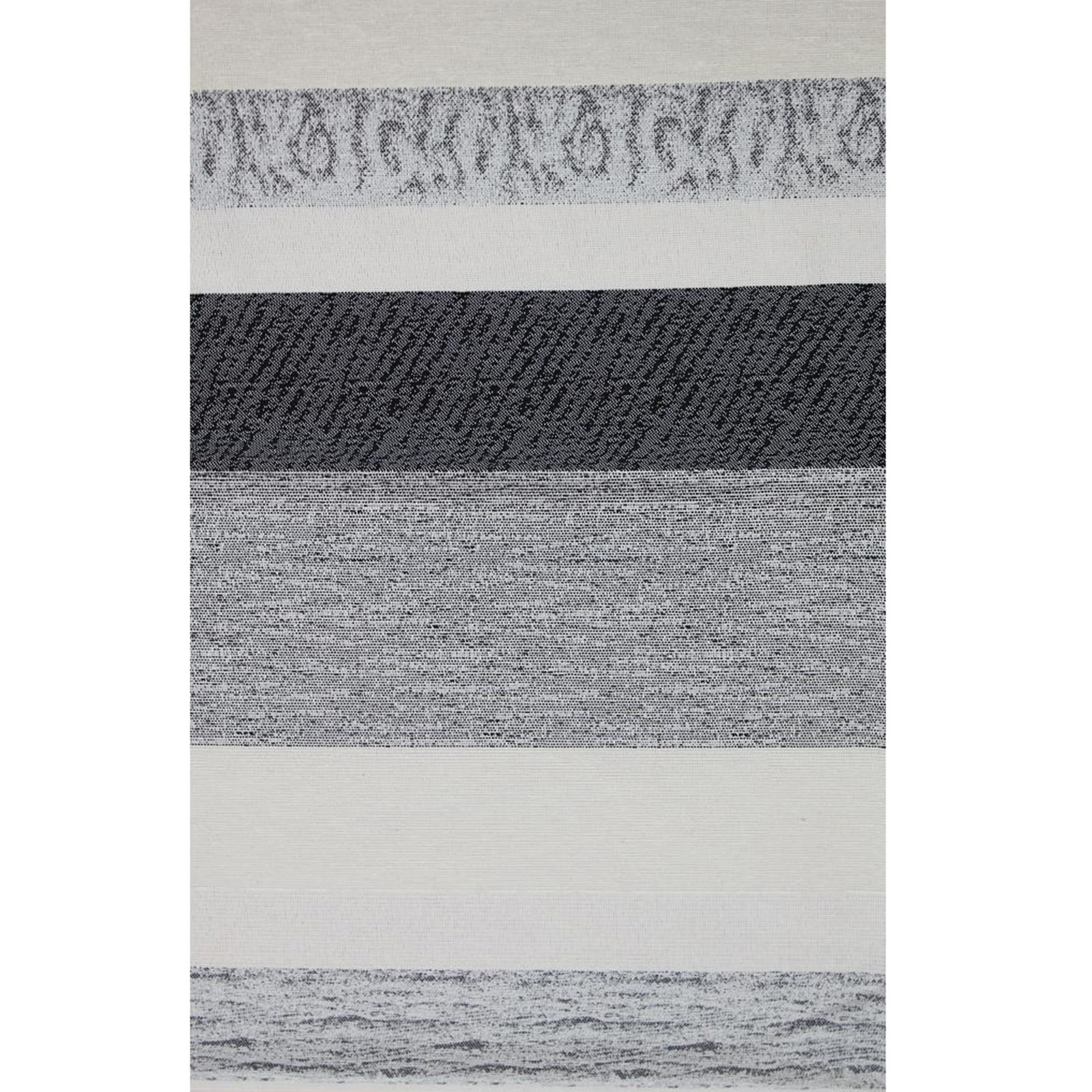 Einzelschal mit Kräuselband NOVARA - grau-natur - 135x145 cm