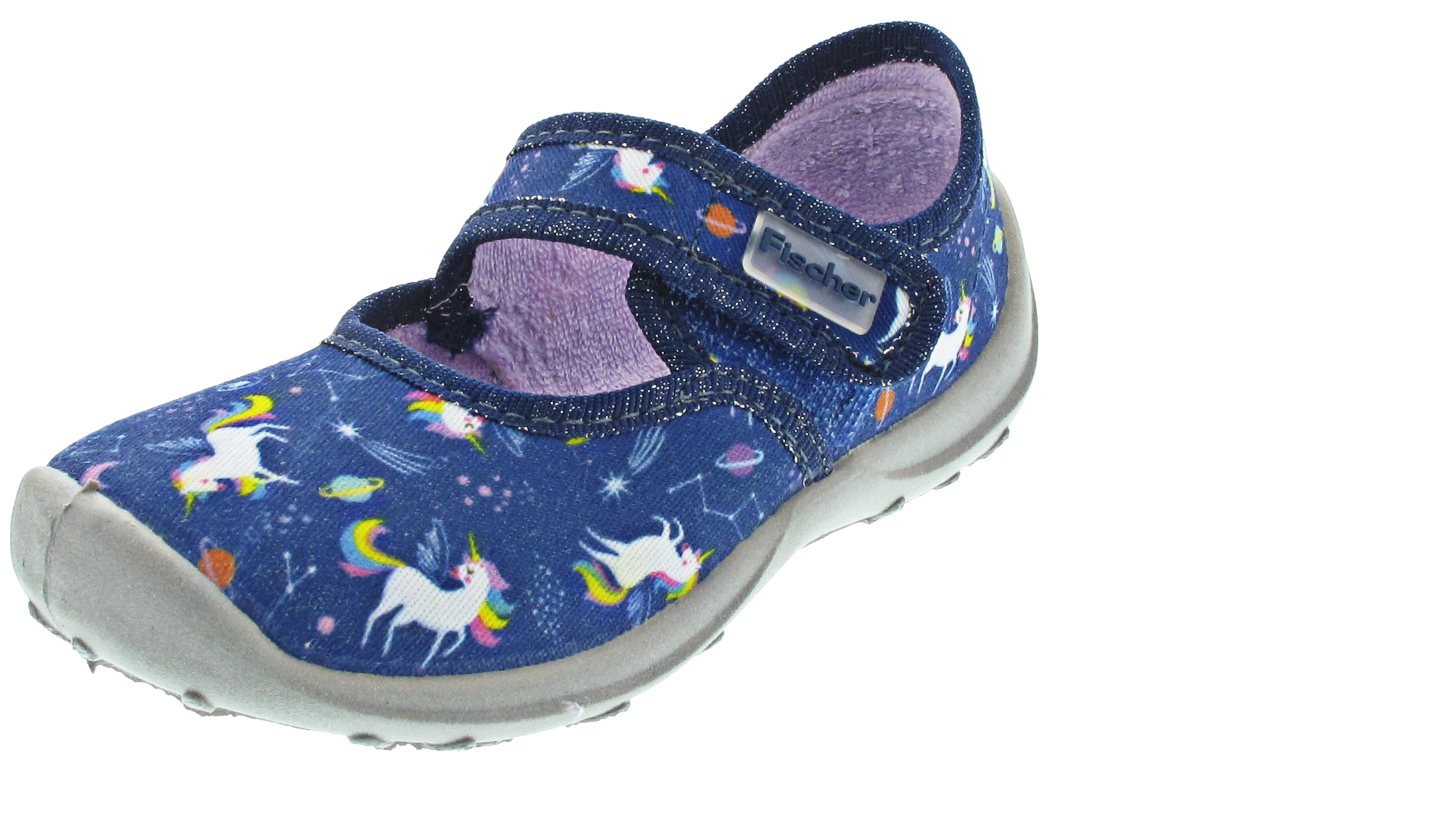 Fischer Markenschuhe Hausschuh blau