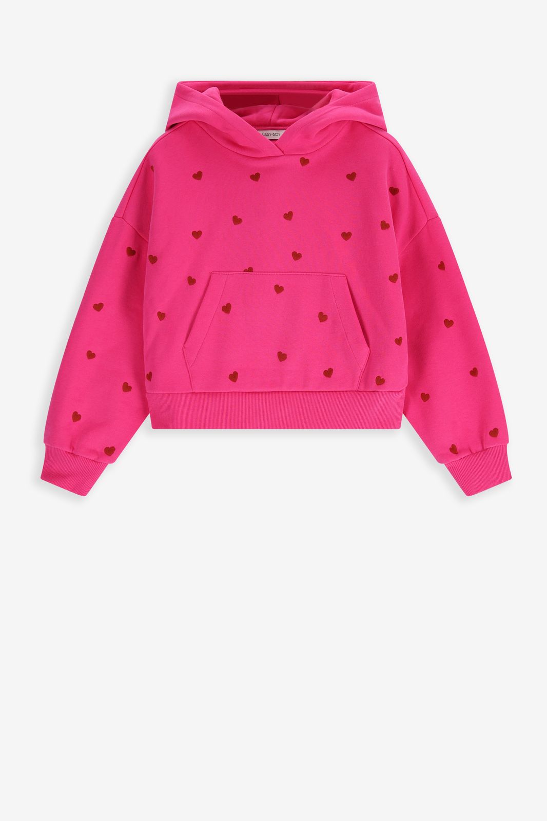 Roze hoodie met hartjes