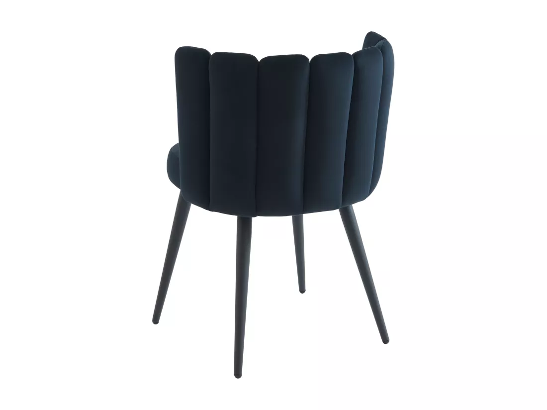 Lot de 6 chaises en velours et métal - Noir - PRANILA de Pascal MORABITO