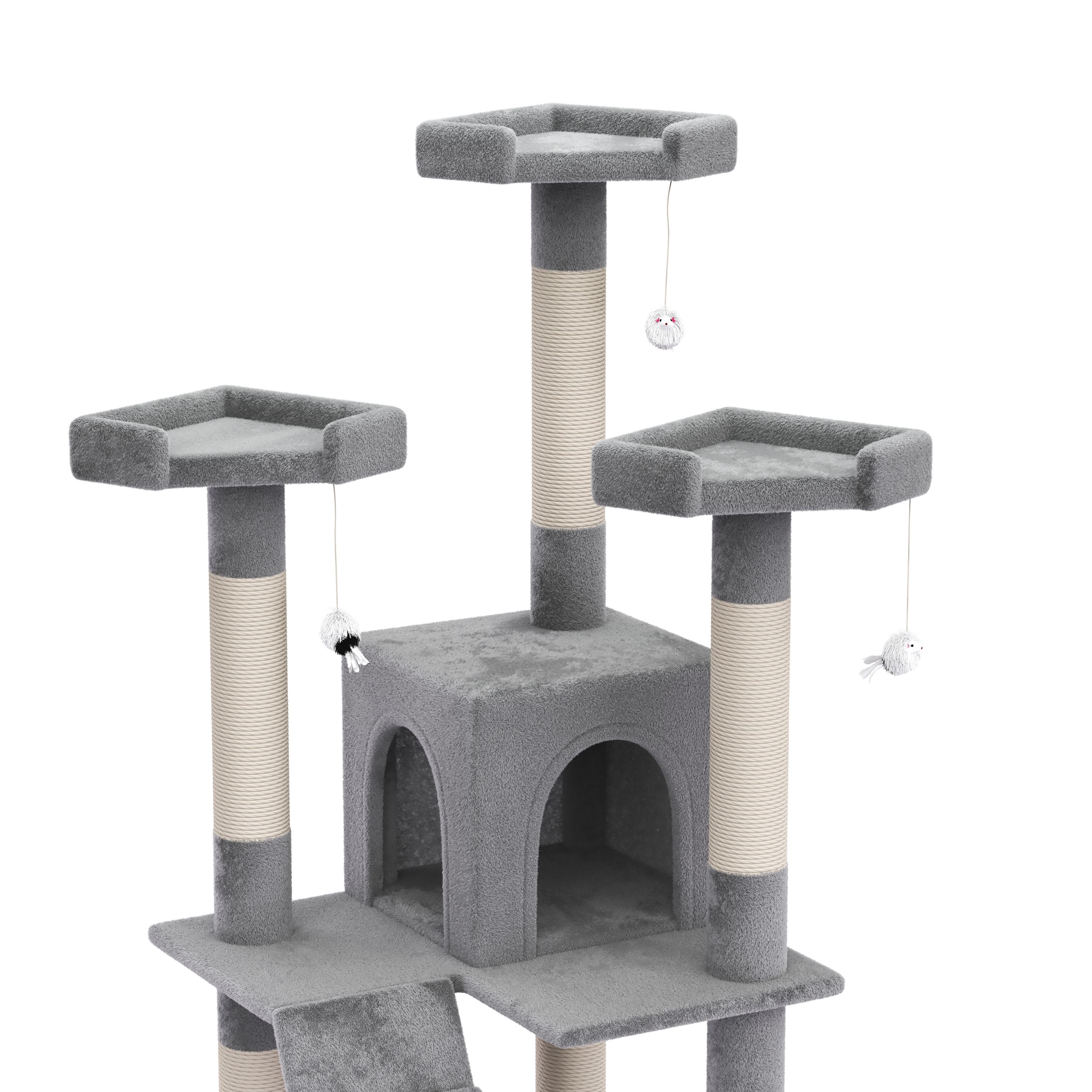 Katzenbaum MAX 182 cm grau