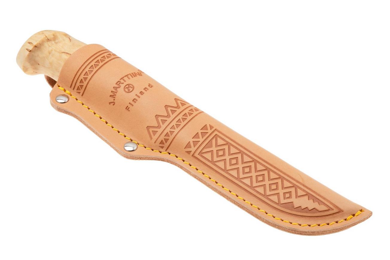 Marttiini Lynx Golden 160014, Satin Stainless Steel, Golden Guard, Curly Birch outdoormes