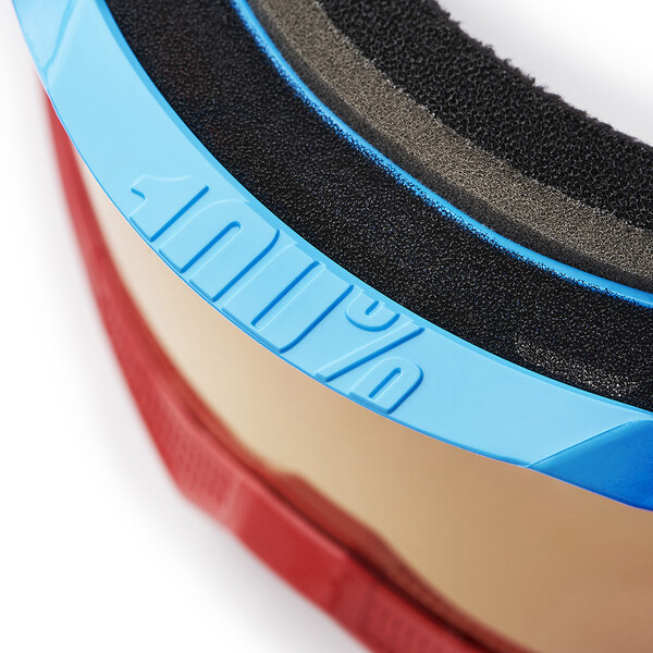 100% - Masque Accuri 2 Unity - True Gold Mirror Bleu / Rouge / Blanc