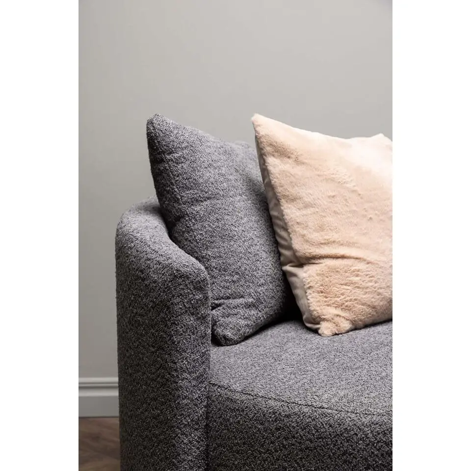Loveseat Teddy Grijs - Zithoogte 40cm - 118x118x72cm - Kelso
