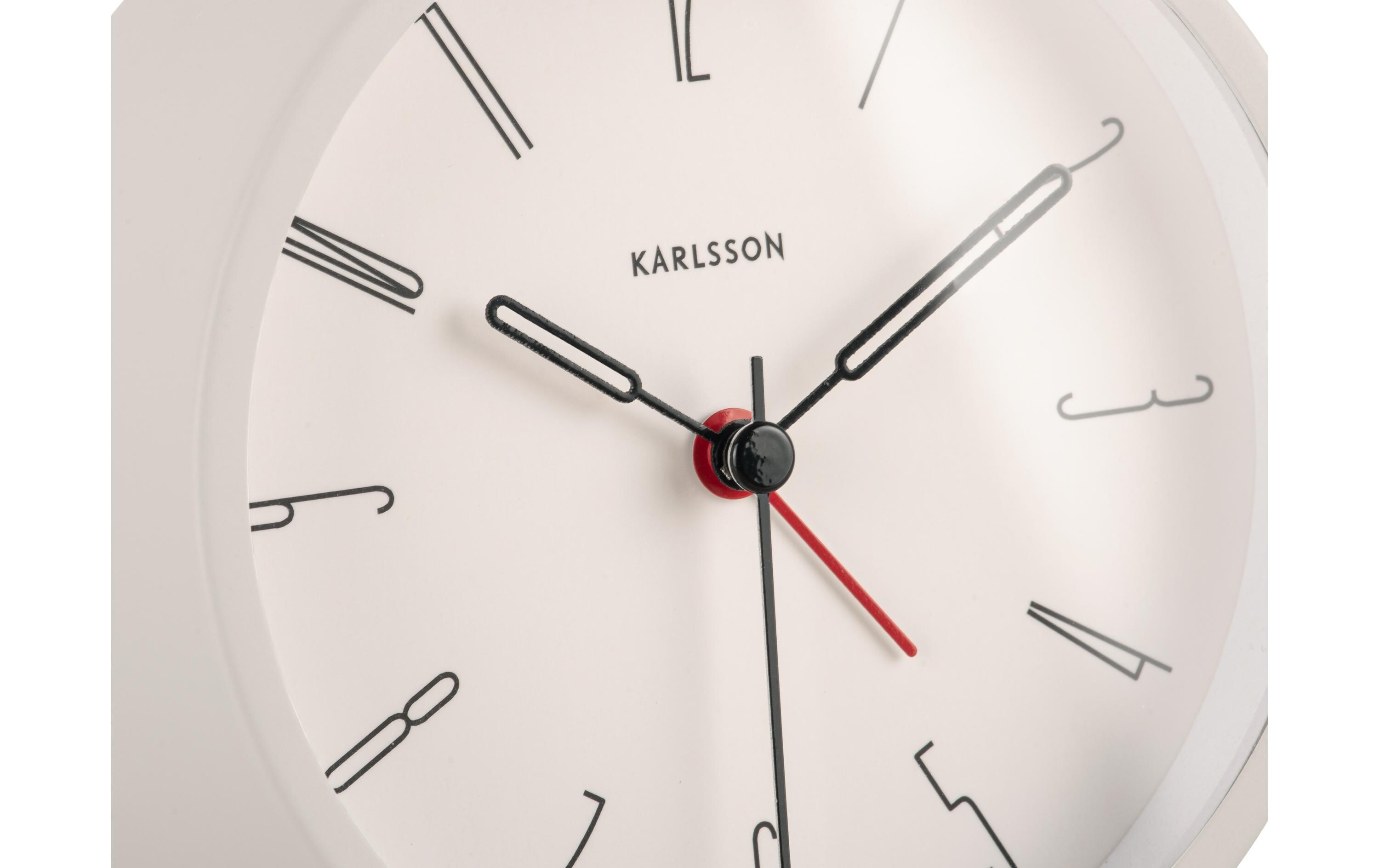 Klassischer Wecker Belle Numbers 11 cm, WeissTischwecker