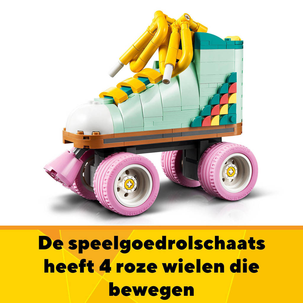 Schattige rolschaatsen3-in-1 Retro rolschaats met Mini Skateboard en Gettoblaster Radio Speelgoed 31148