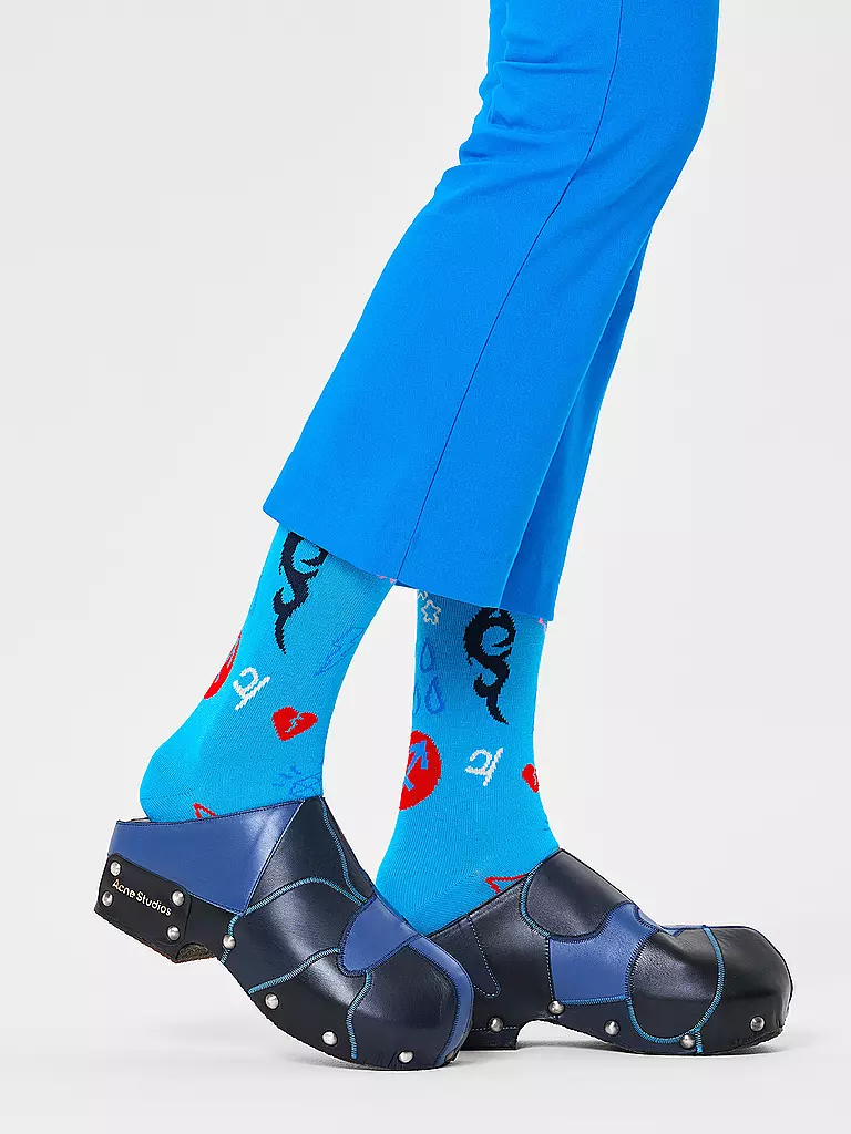 HAPPY SOCKS Damen Socken 36-40 SCHÜTZE light purple türkis