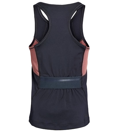 Rethinkit Tanktop - Anais - Midnight Blue m. Altrosa