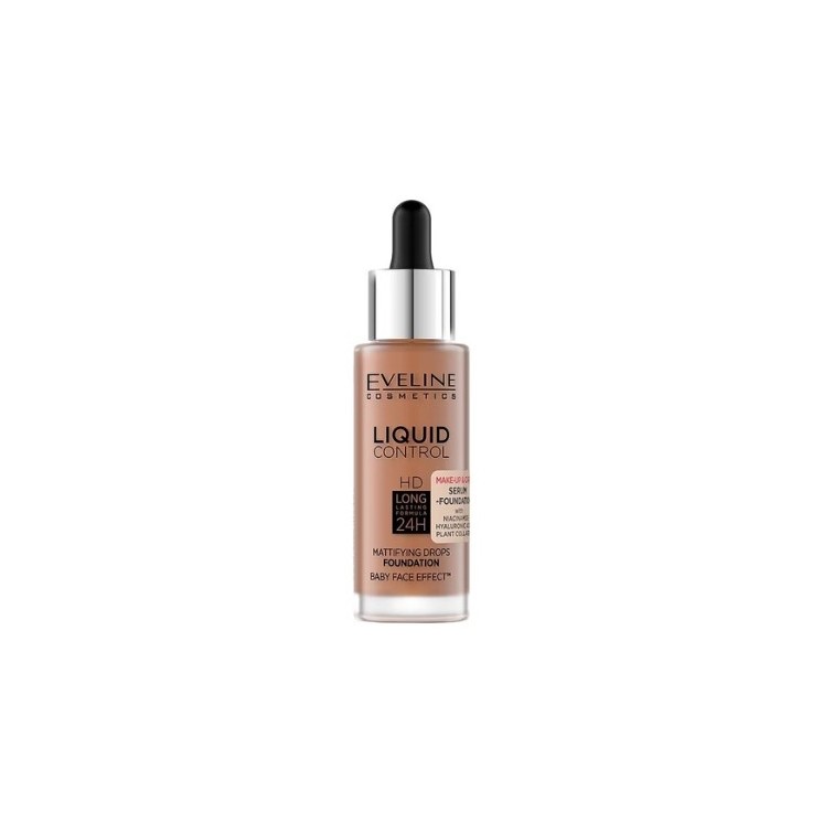 Eveline Liquid Control Gesichtsgrundierung mit Niacinamid in Tropfenform /065/ Toffee 32 ml