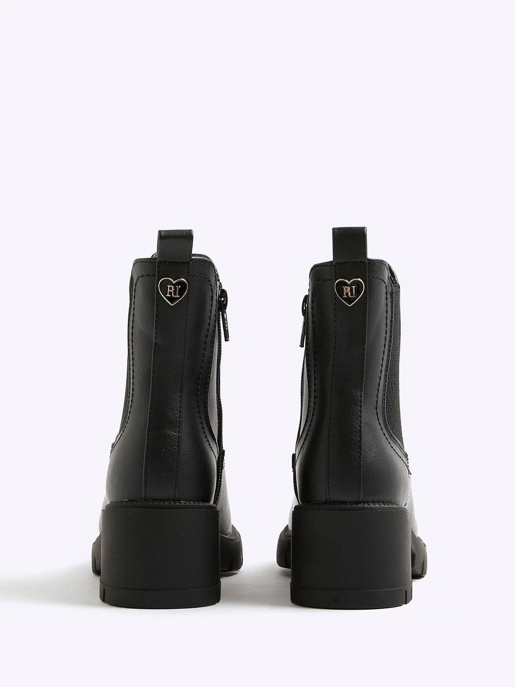 River Island Heart Heeled Chelsea Boots