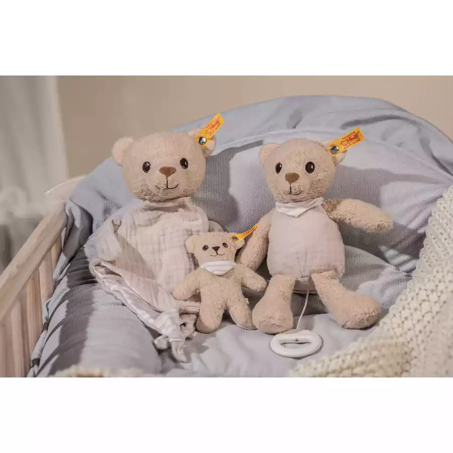 Steiff Teddybär Noah Schmusetuch beige, 32 cm GOTS