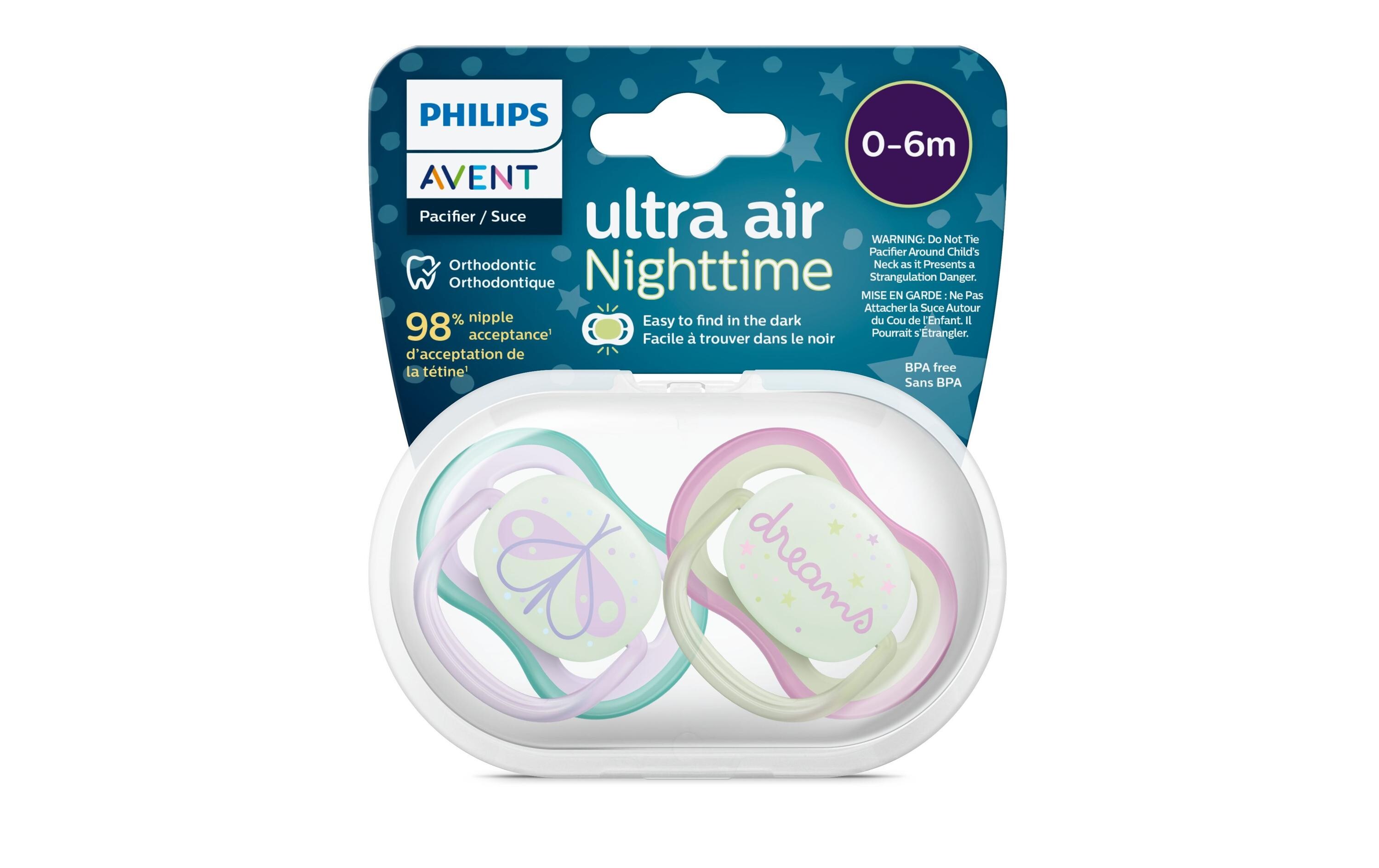 Nuggi ultra air Night 0-6 Mt. Motte/DreamsSauger aus 100% lebensmitteltauglichem Silikon