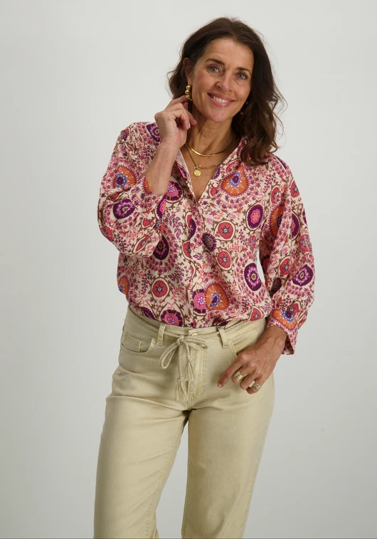 Geisha Blouse all-over print 53238-20