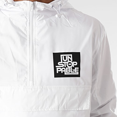 Coupe-Vent Chest And Back Logo Blanc
