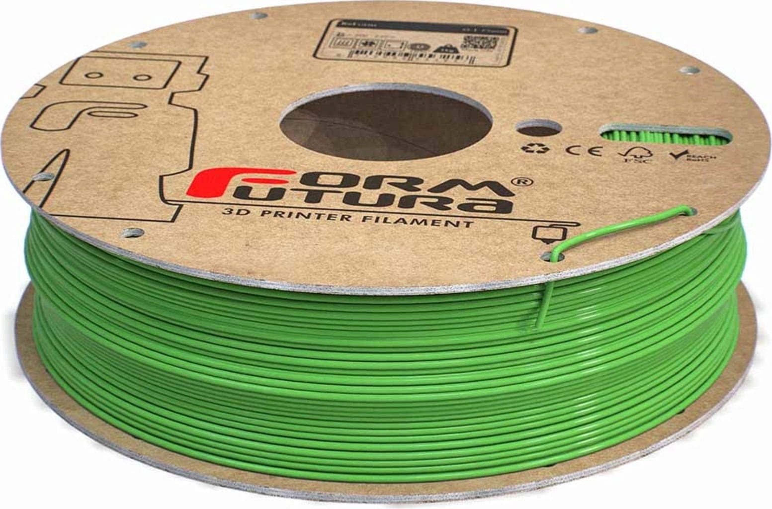 FormFutura  EasyFil PET Light Green, 1,75 mm / 750 g    PET-Filament mit hoher Dichte, Härte & Steifigkeit