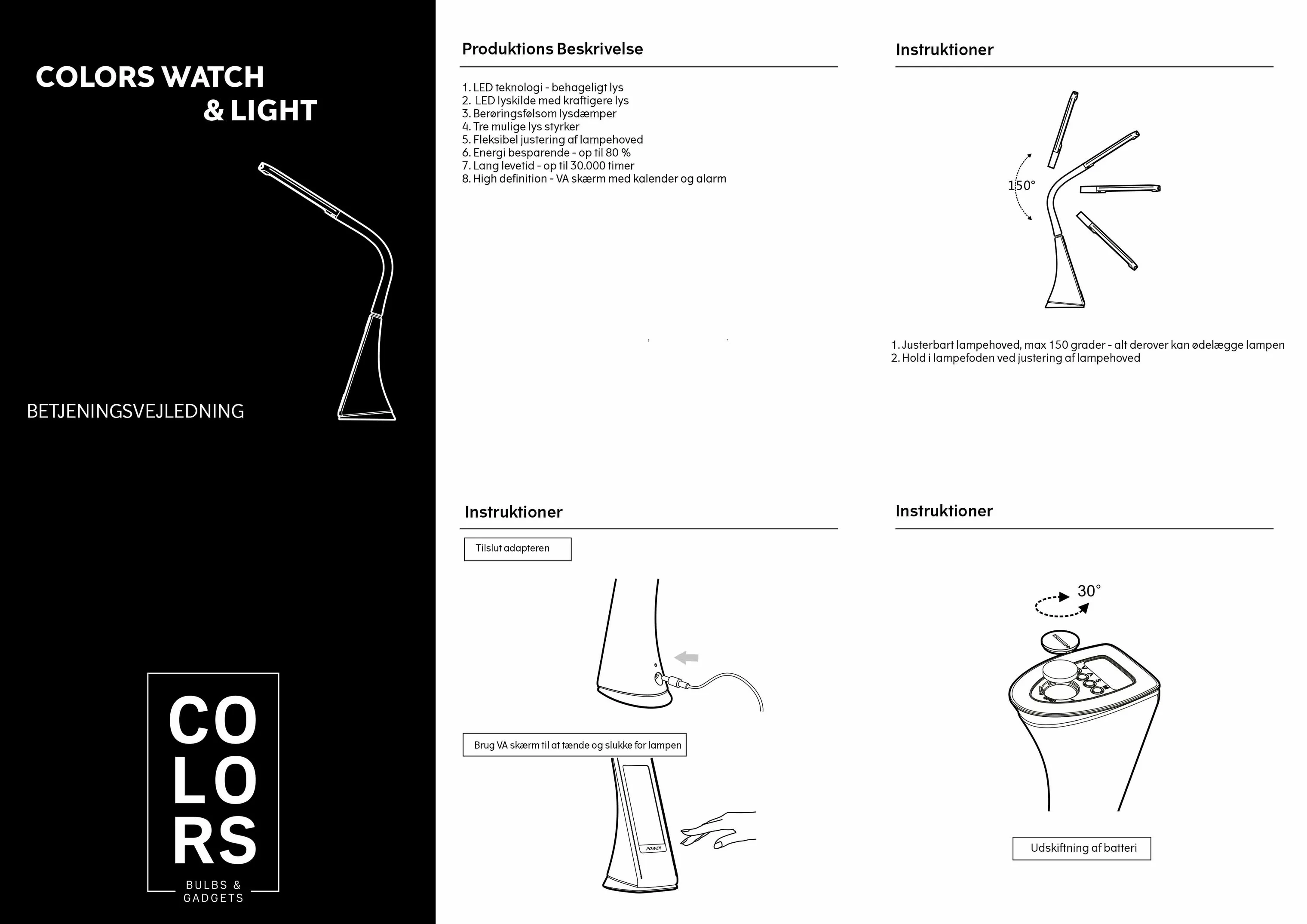 Halo Design Watch & Light Bordlampe