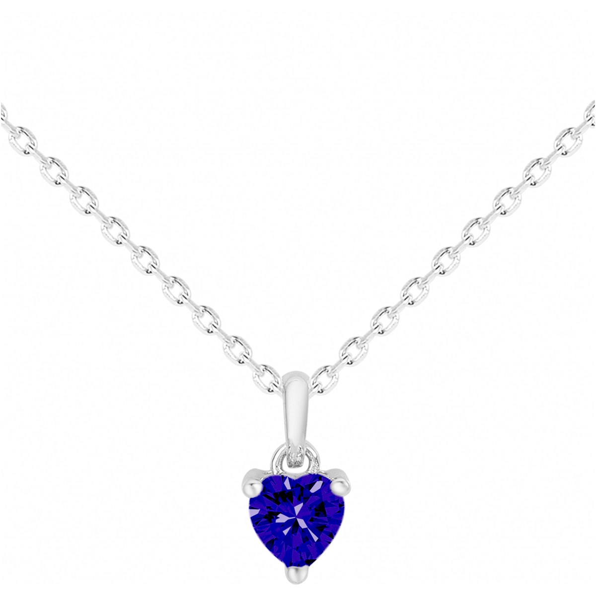 Collier en Argent avec spinelle bleu saphir