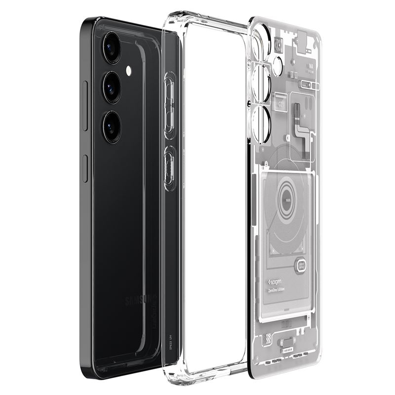 Samsung Galaxy S24 Zero One Ultra Hybrid Case Hülle (ACS07351) - Grau / Transparent