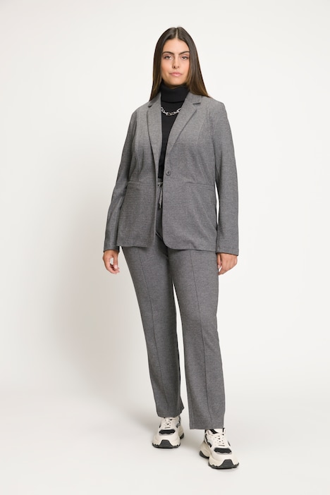 Sweatblazer, Reverskragen, tailliert, Langarm