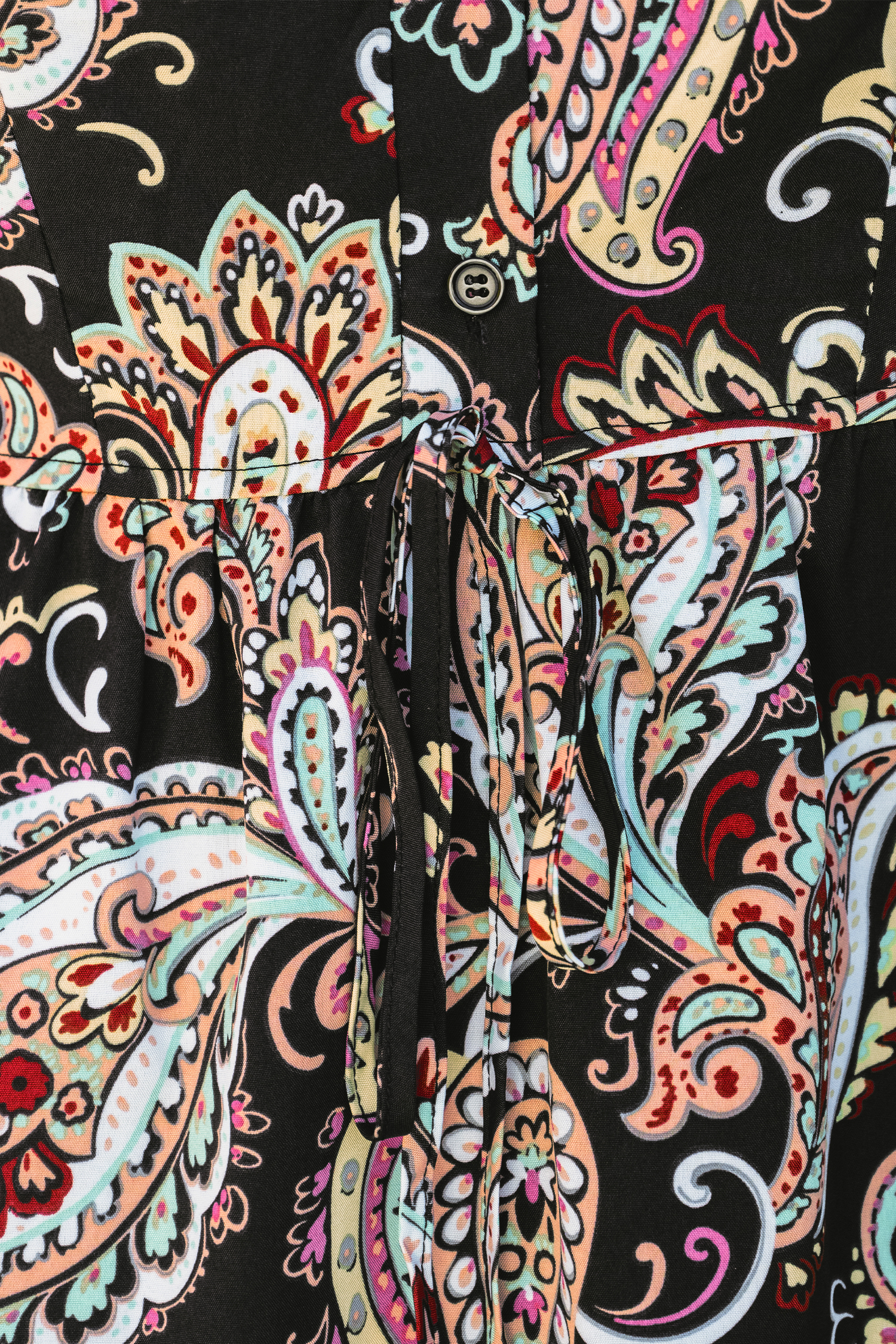 Robe trapèze avec ceinture à imprimé paisley